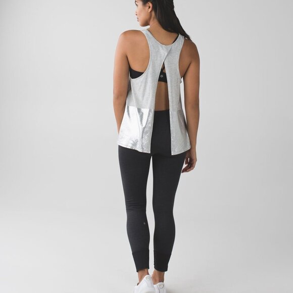 Lululemon All Tied Up Tank Scoop Heathered Light Grey 4 - Picture 2 of 16